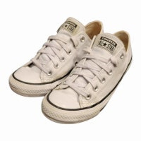 Converse All star white low top leather womens 6.5 - Picture 2 of 8